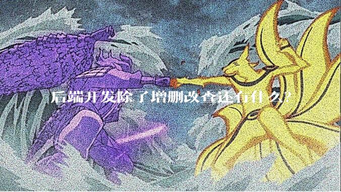 后端开发除了增删改查还有什么？